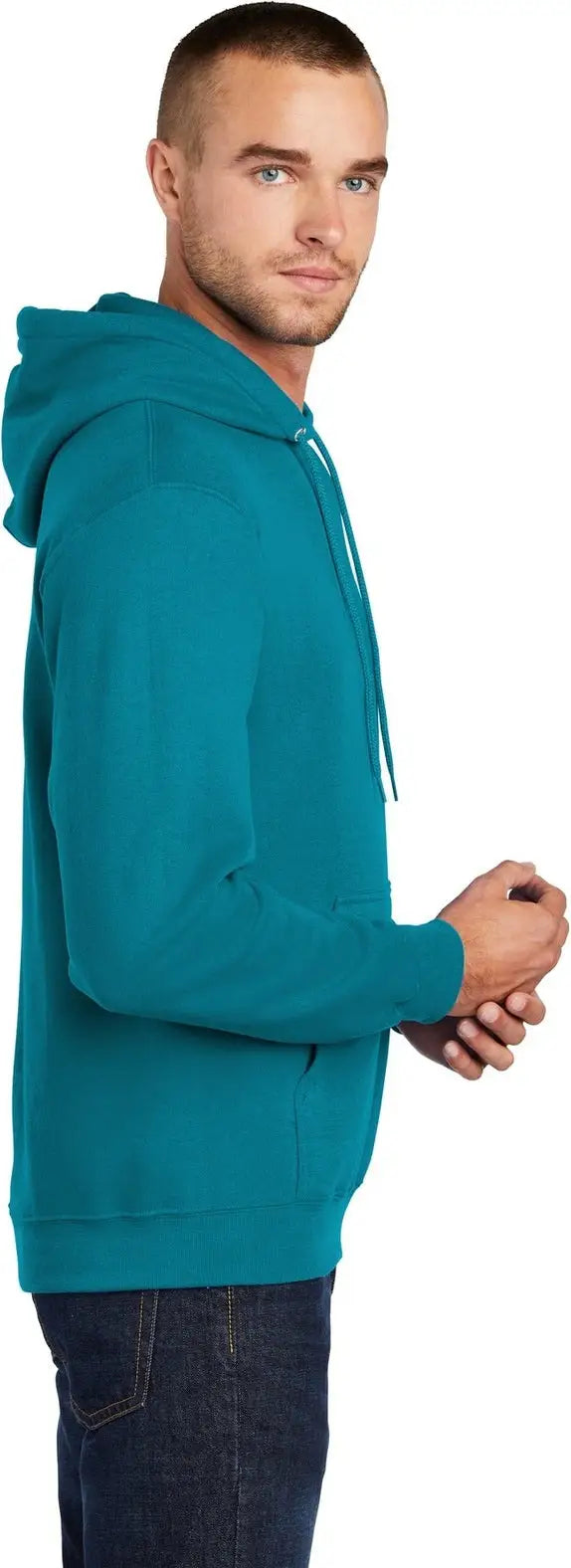 Port & Company Pc78h co Core Fleece Pullover Hooded Sweatshirt - Teal