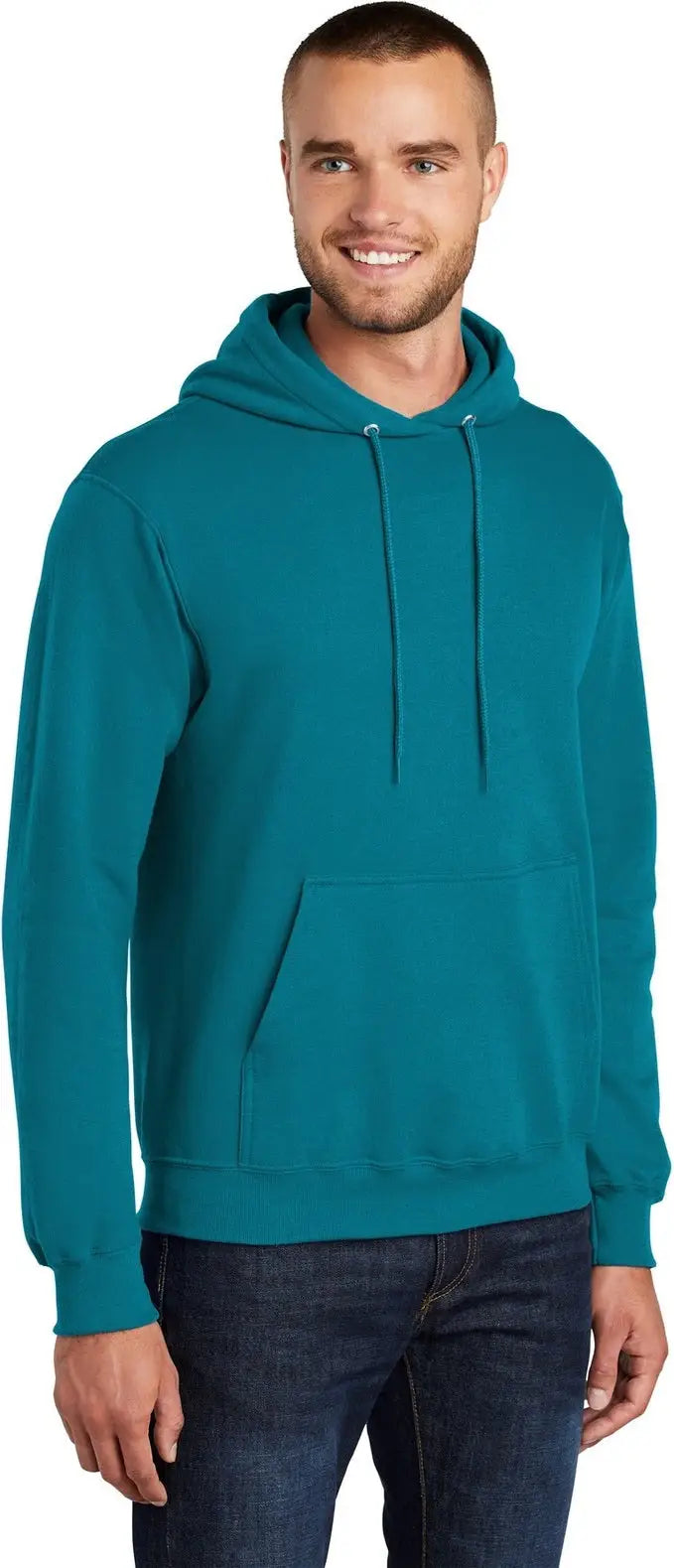 Port & Company Pc78h co Core Fleece Pullover Hooded Sweatshirt - Teal