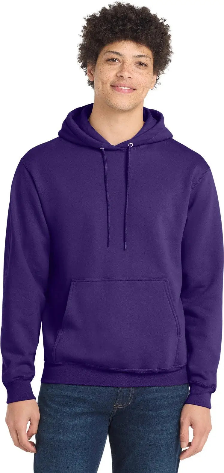 Port & Company Pc78h co Core Fleece Pullover Hooded Sweatshirt - Team Purple - Adult s