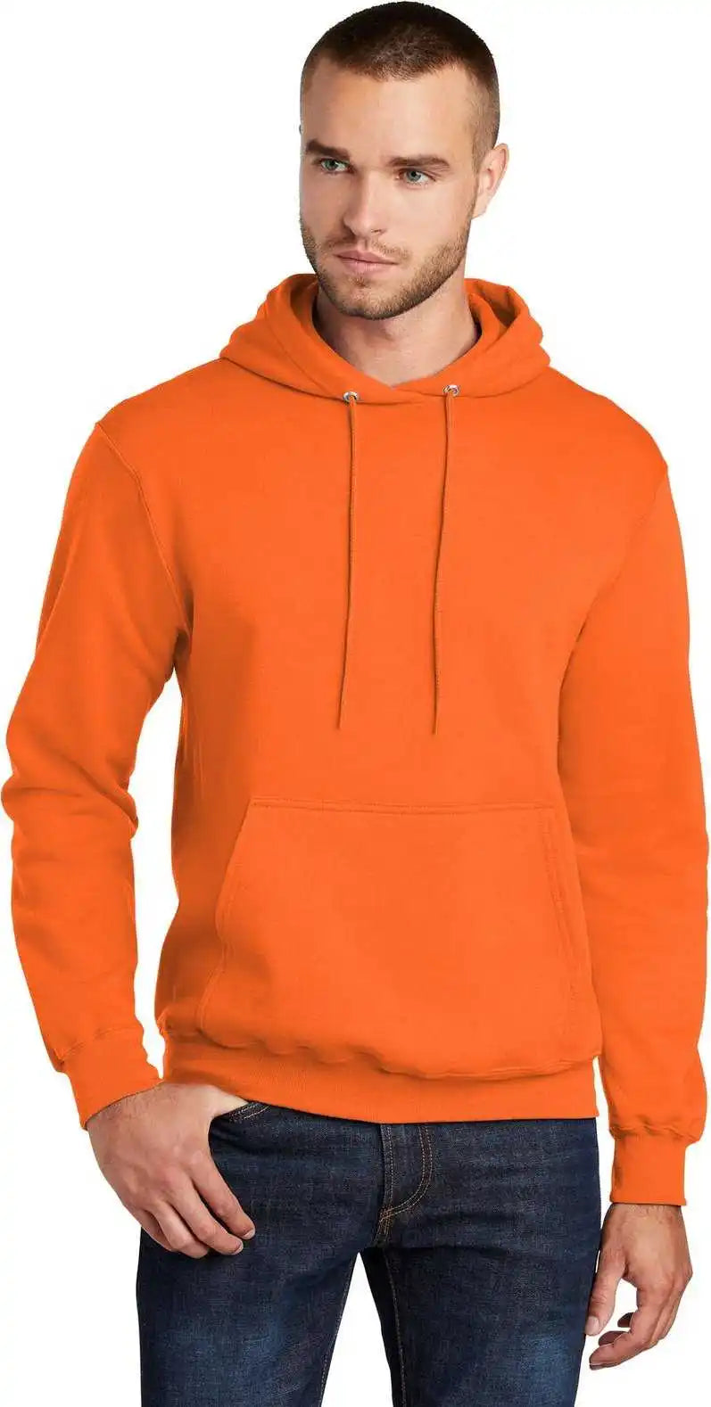 Port & Company Pc78h Core Fleece Pullover Hooded Sweatshirt Sorange