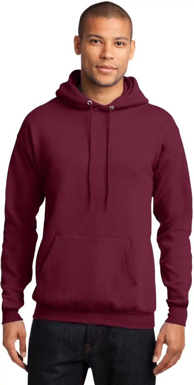 Port &amp; Company Pc78h Core Fleece Pullover Hooded Sweatshirt Cardinal