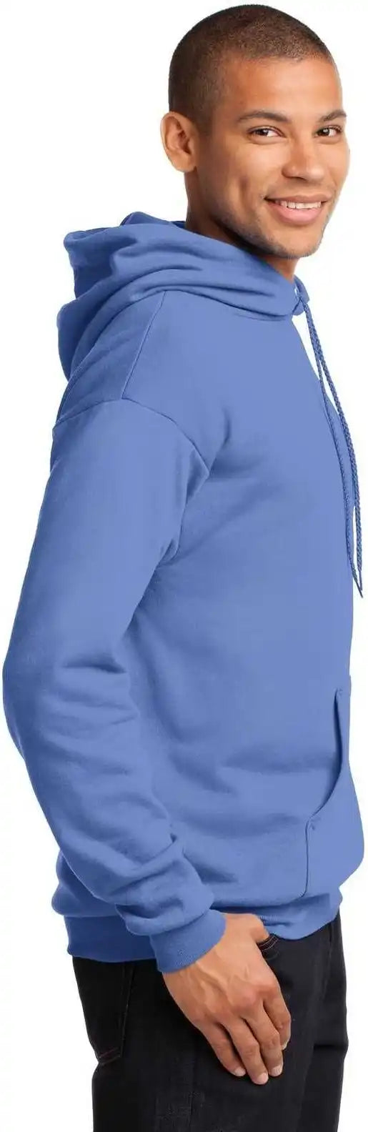 Port &amp; Company Pc78h Core Fleece Pullover Hooded Sweatshirt Carolina Blue