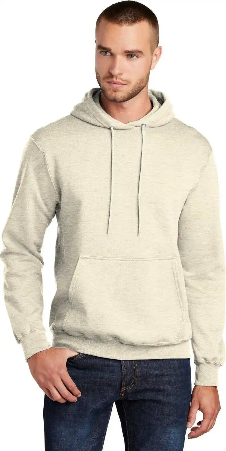 Port & Company Pc78h Core Fleece Pullover Hooded Sweatshirt - Oatmeal Heather