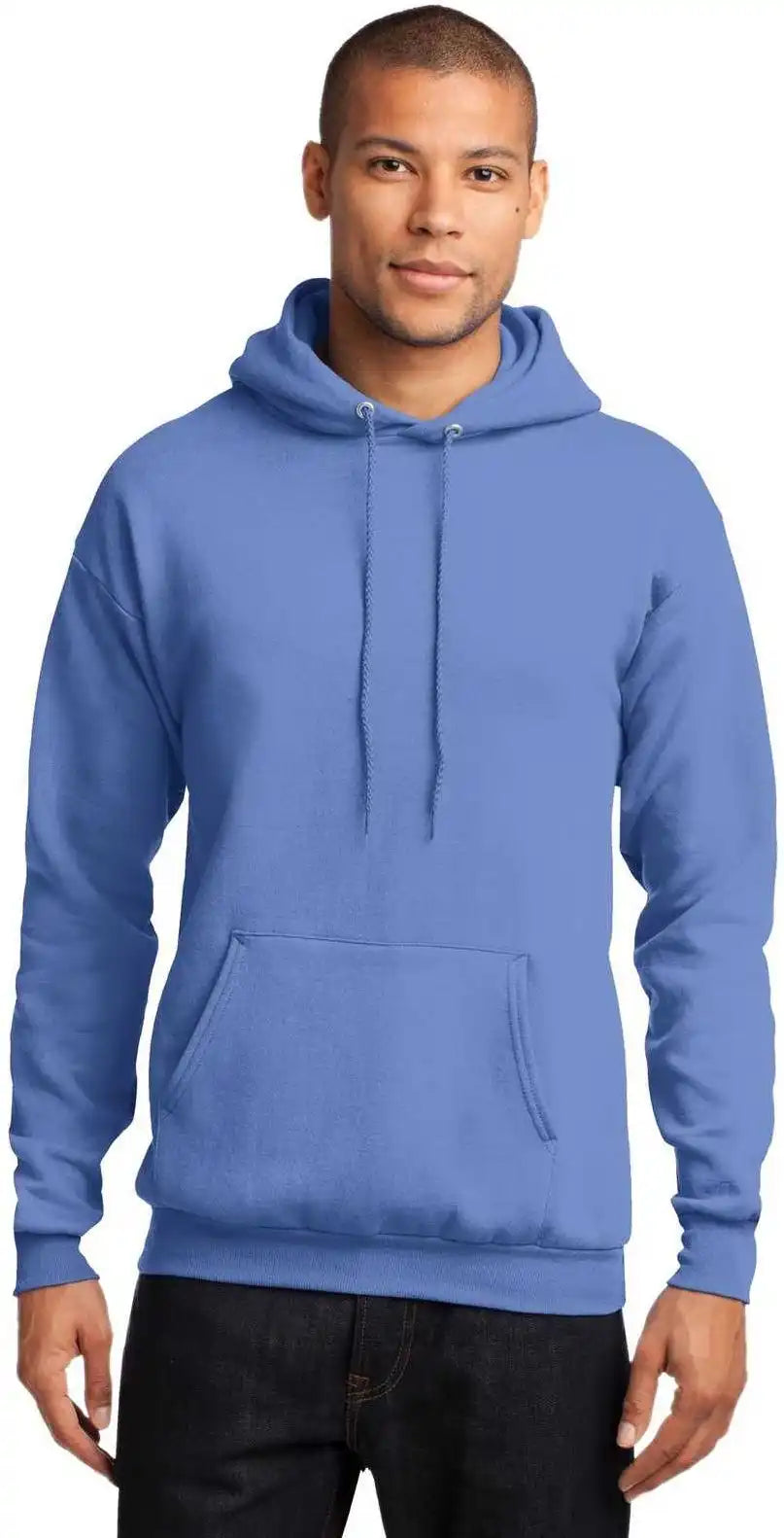 Port &amp; Company Pc78h Core Fleece Pullover Hooded Sweatshirt Carolina Blue