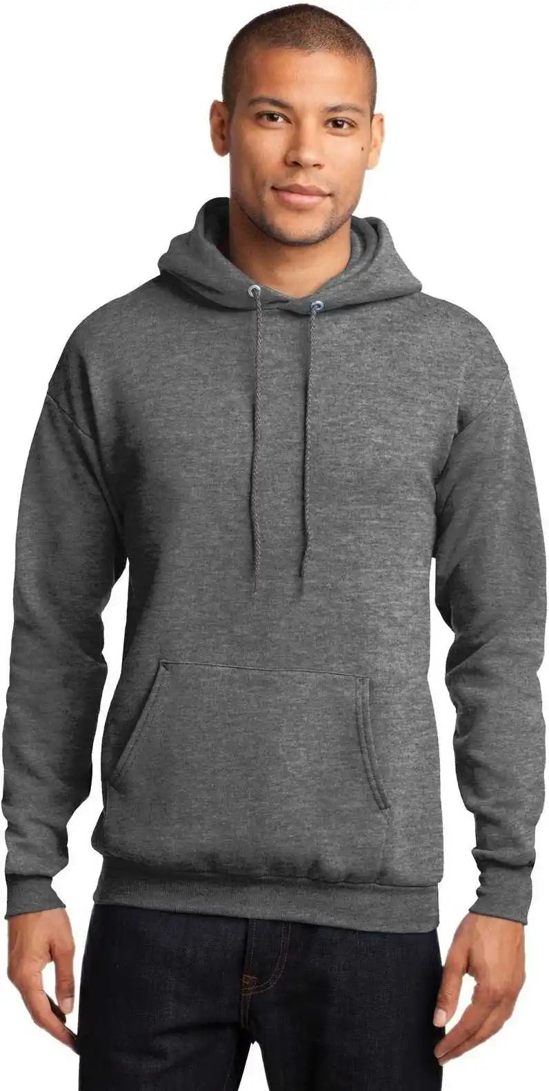 Port & Company Pc78h Core Fleece Pullover Hooded Sweatshirt Graphite Heather