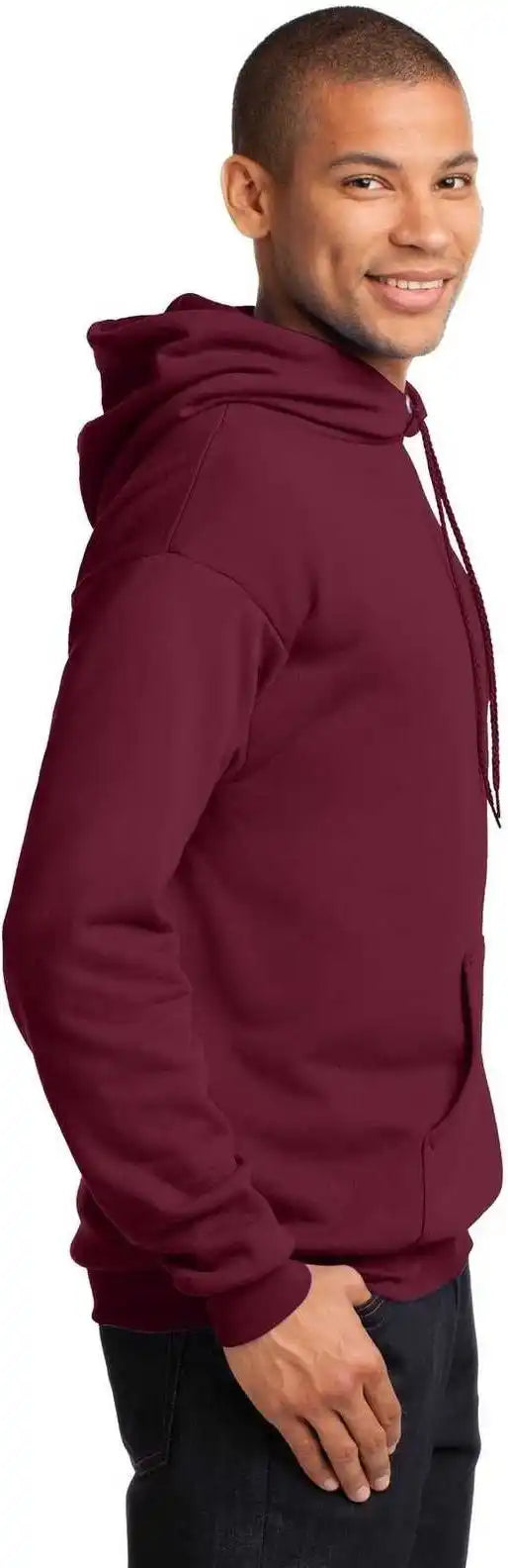 Port &amp; Company Pc78h Core Fleece Pullover Hooded Sweatshirt Cardinal