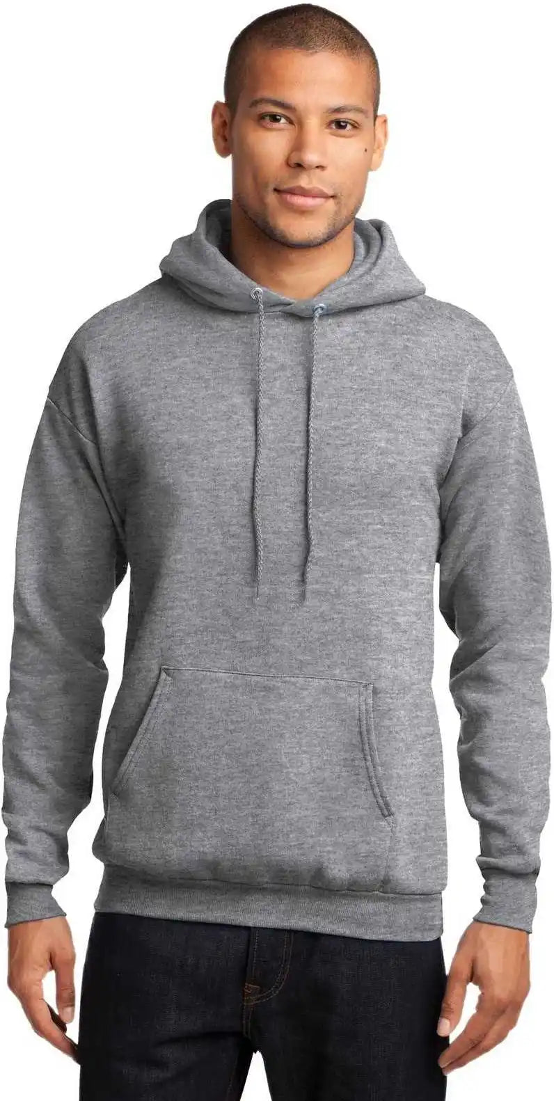 Port &amp; Company Pc78h Core Fleece Pullover Hooded Sweatshirt Athletic Heather