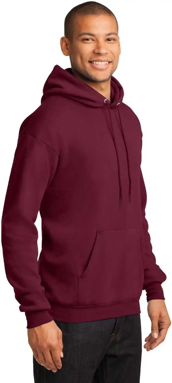 Port &amp; Company Pc78h Core Fleece Pullover Hooded Sweatshirt Cardinal