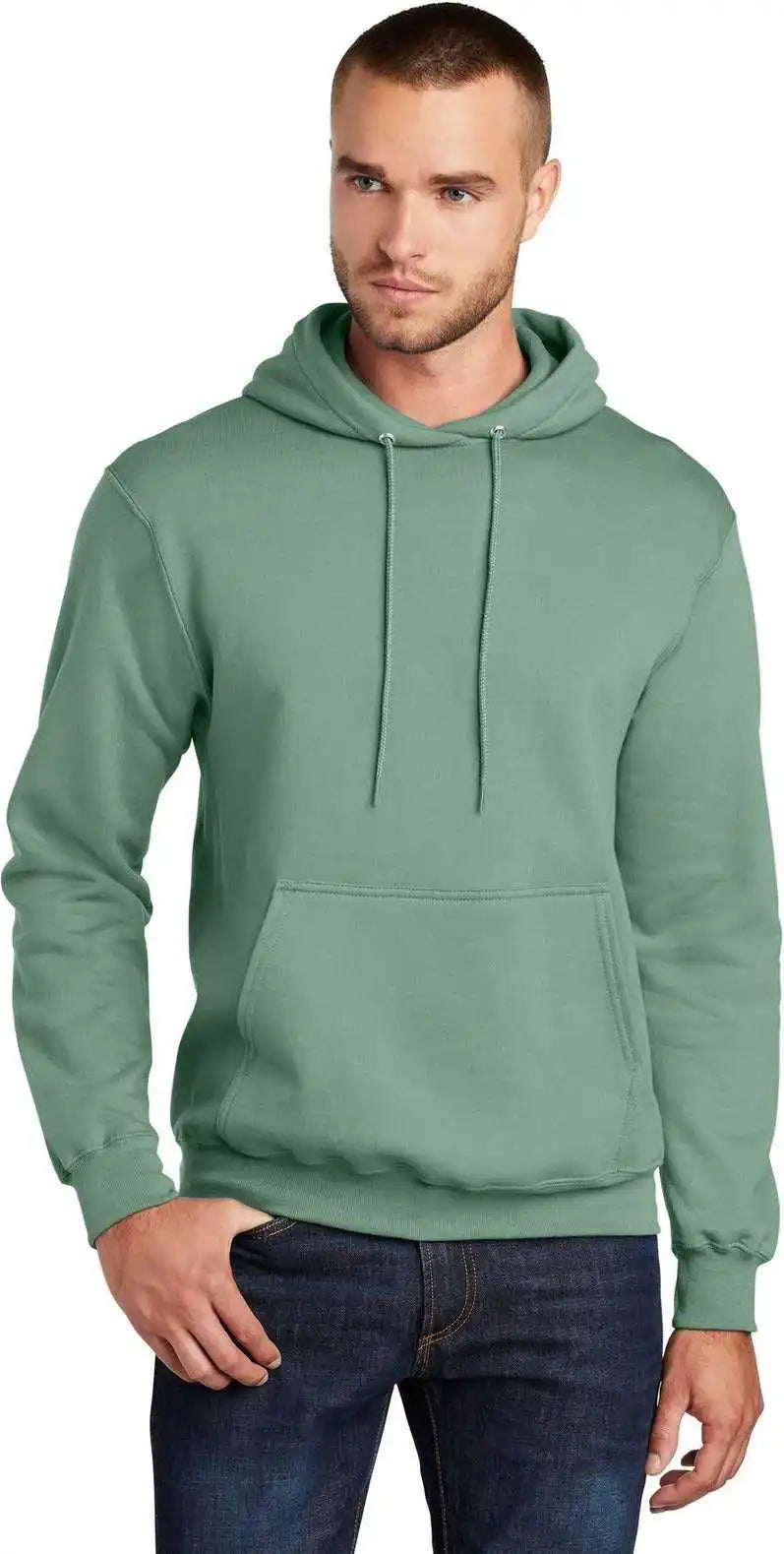 Port & Company Pc78h Core Fleece Pullover Hooded Sweatshirt Laurelgrn
