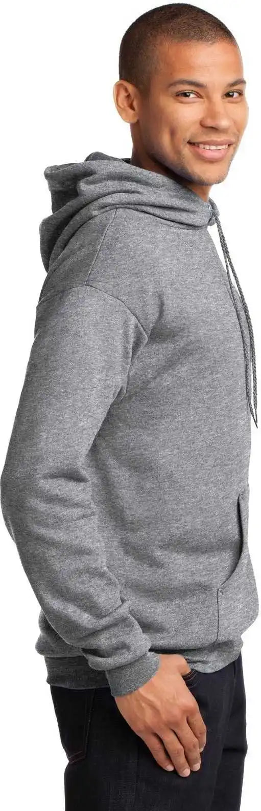 Port &amp; Company Pc78h Core Fleece Pullover Hooded Sweatshirt Athletic Heather