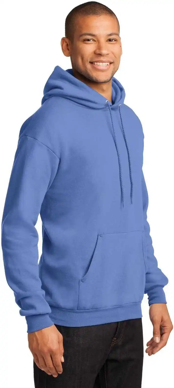 Port &amp; Company Pc78h Core Fleece Pullover Hooded Sweatshirt Carolina Blue