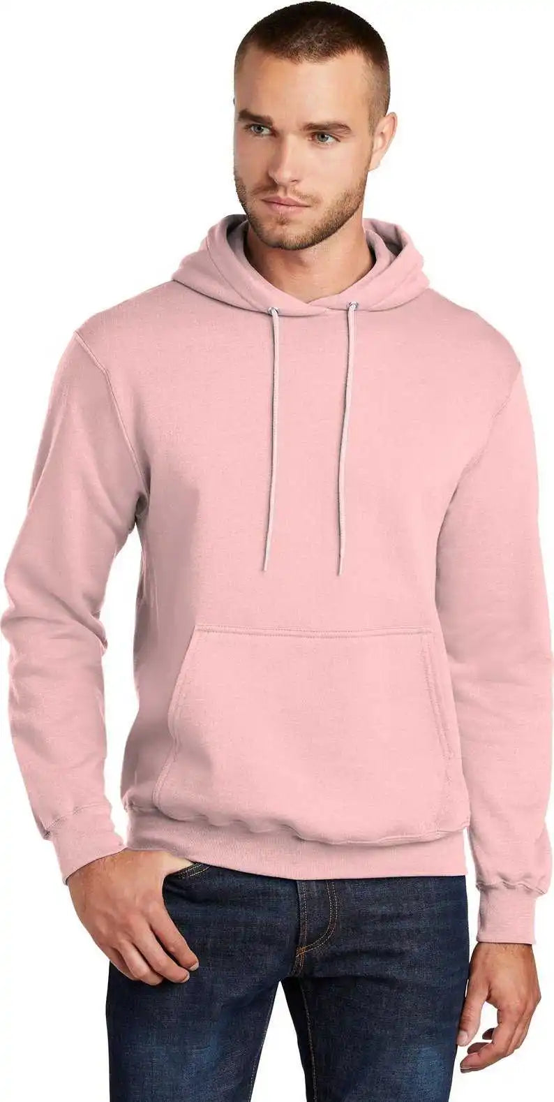 Port & Company Pc78h Core Fleece Pullover Hooded Sweatshirt Paleblush