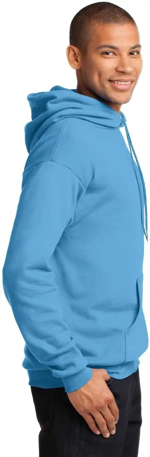 Port &amp; Company Pc78h Core Fleece Pullover Hooded Sweatshirt Aquatic Blue