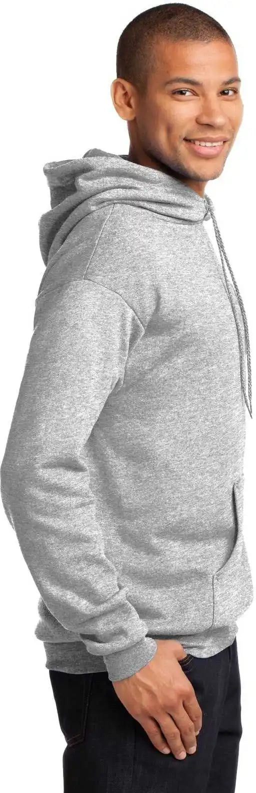 Port &amp; Company Pc78h Core Fleece Pullover Hooded Sweatshirt Ash