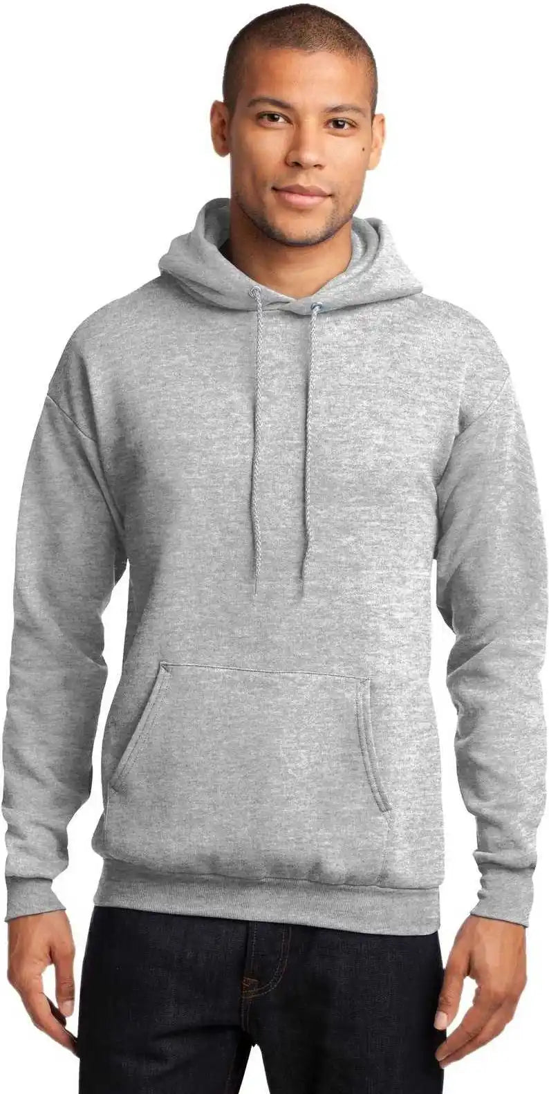 Port & Company Pc78h Core Fleece Pullover Hooded Sweatshirt Ash