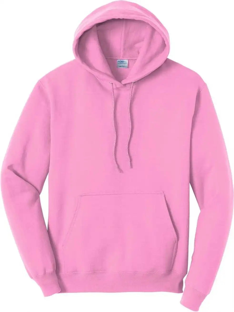 Port &amp; Company Pc78h Core Fleece Pullover Hooded Sweatshirt Candy Pink