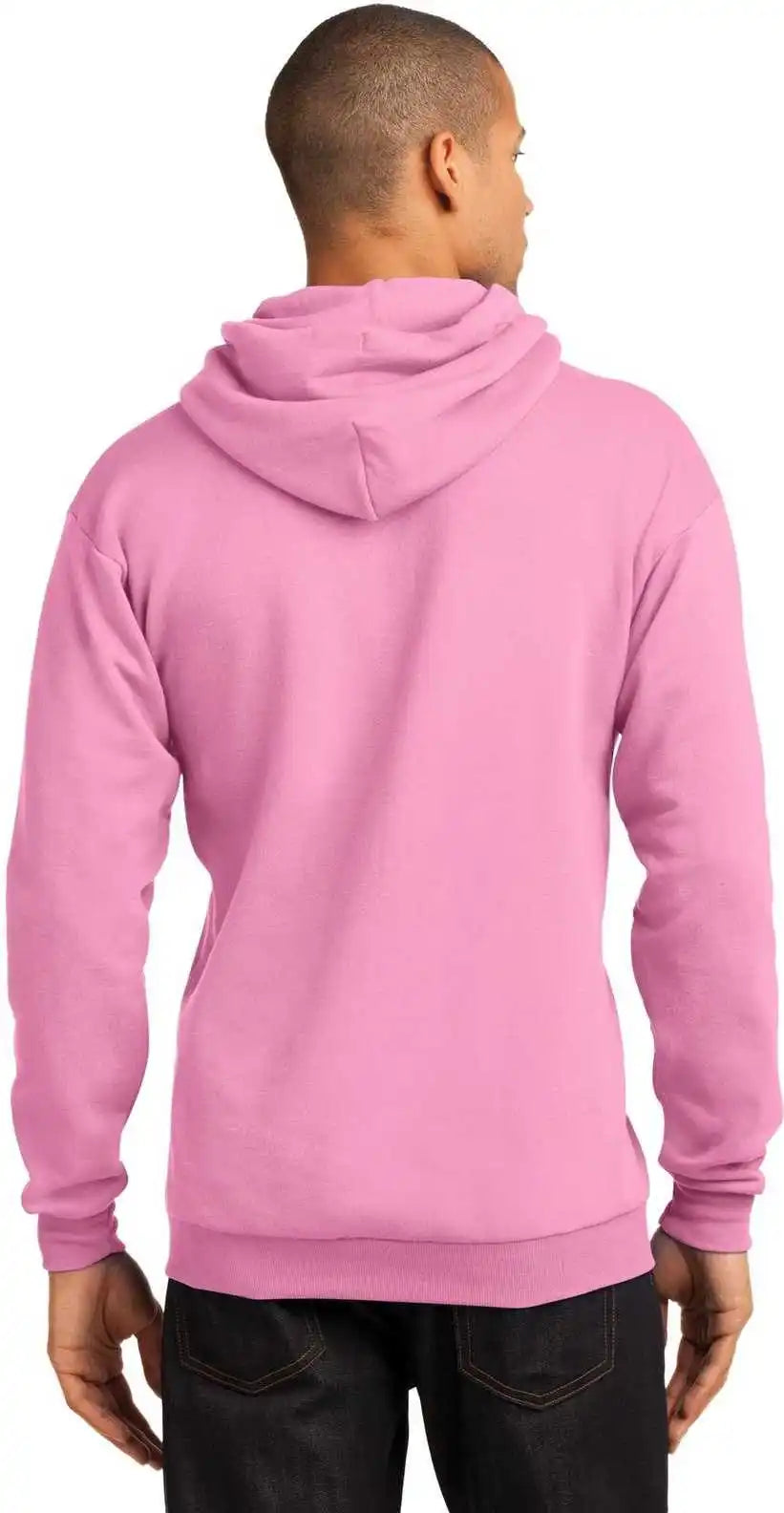Port & Company Pc78h Core Fleece Pullover Hooded Sweatshirt Candy Pink