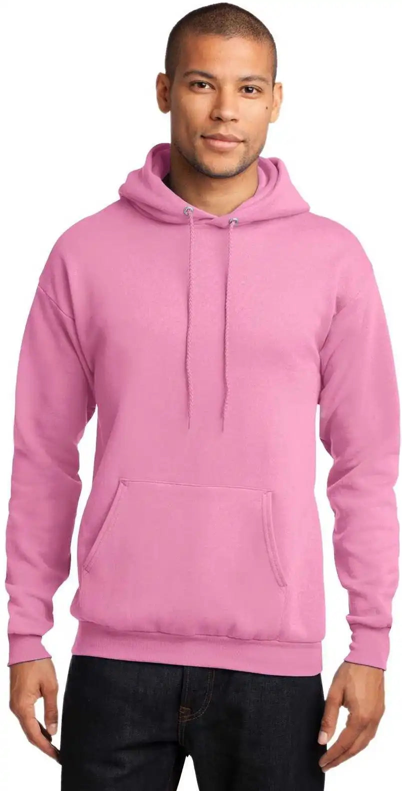 Port & Company Pc78h Core Fleece Pullover Hooded Sweatshirt Candy Pink