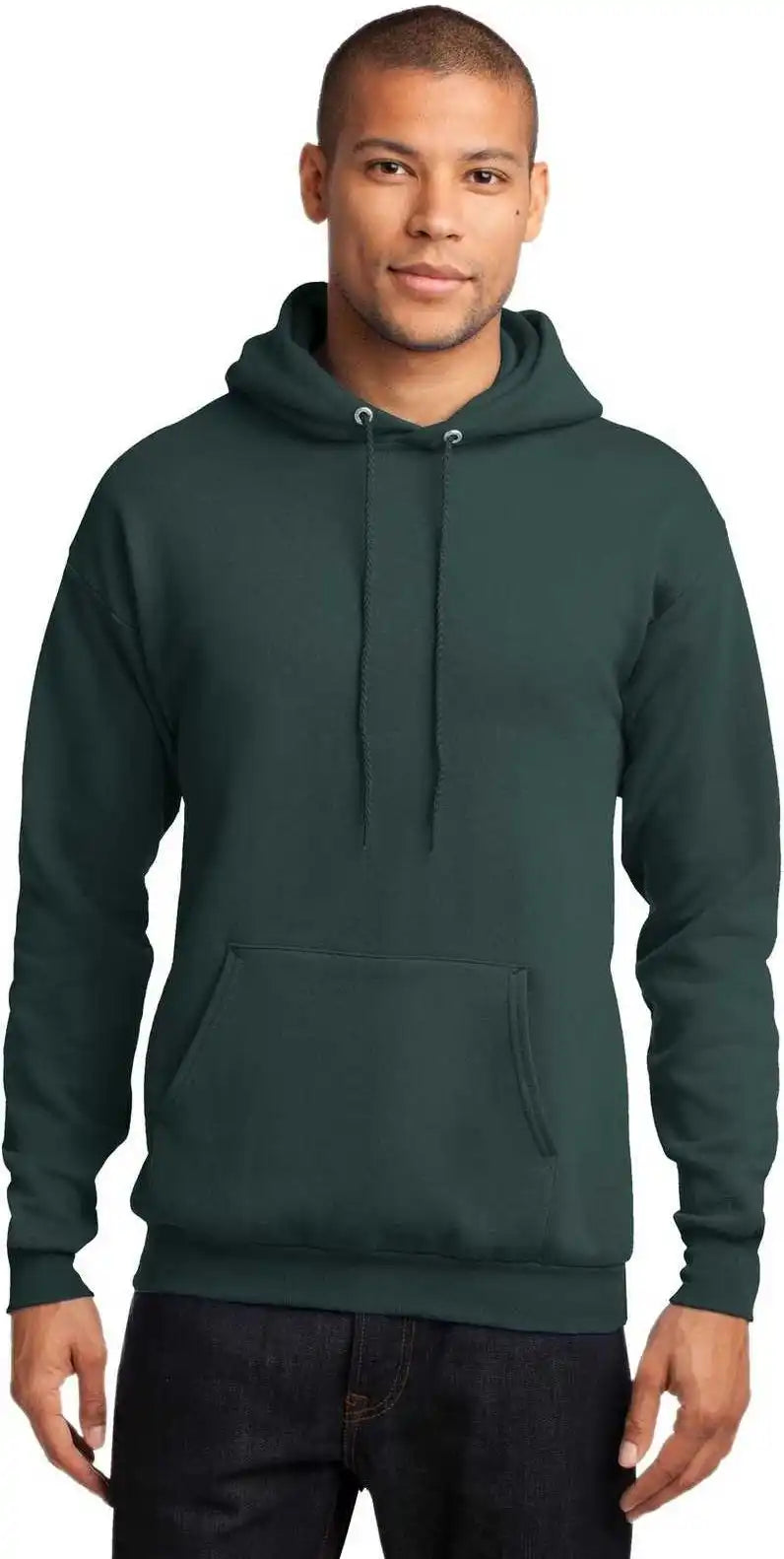 Port & Company Pc78h Core Fleece Pullover Hooded Sweatshirt Dark Green