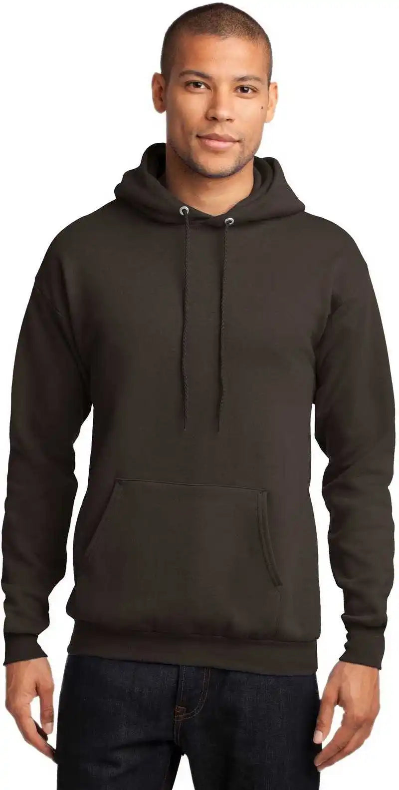 Port & Company Pc78h Core Fleece Pullover Hooded Sweatshirt - Dark Chocolate Brown