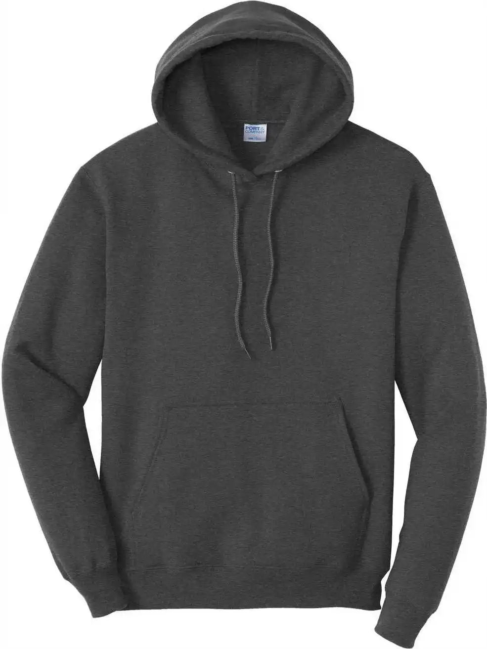 Port &amp; Company Pc78h Core Fleece Pullover Hooded Sweatshirt Dark Heather Gray