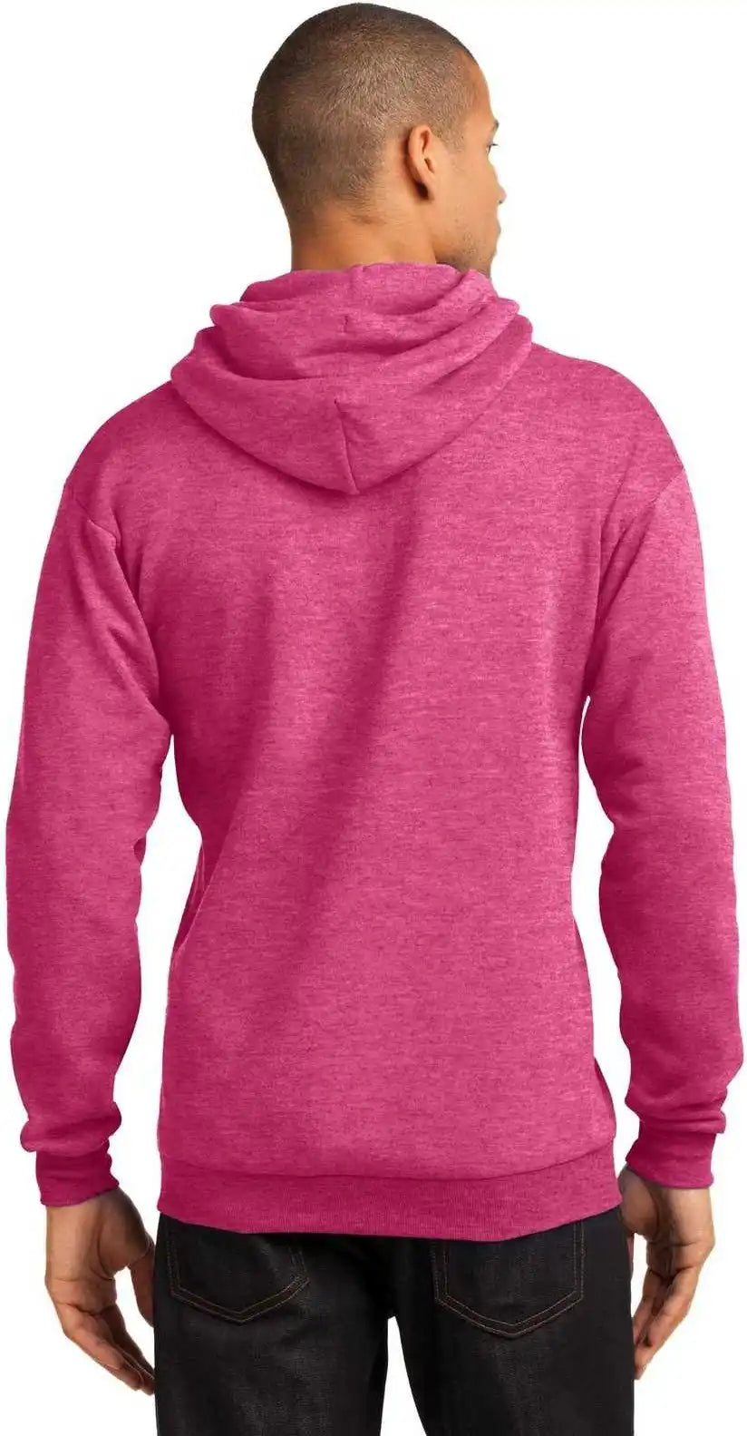 Port &amp; Company Pc78h Core Fleece Pullover Hooded Sweatshirt Heather Sangria