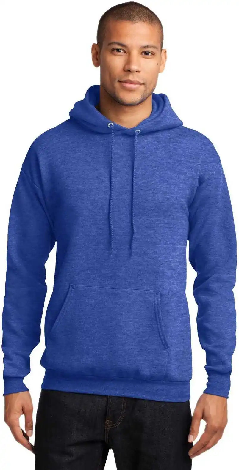 Port & Company Pc78h Core Fleece Pullover Hooded Sweatshirt Heather Royal
