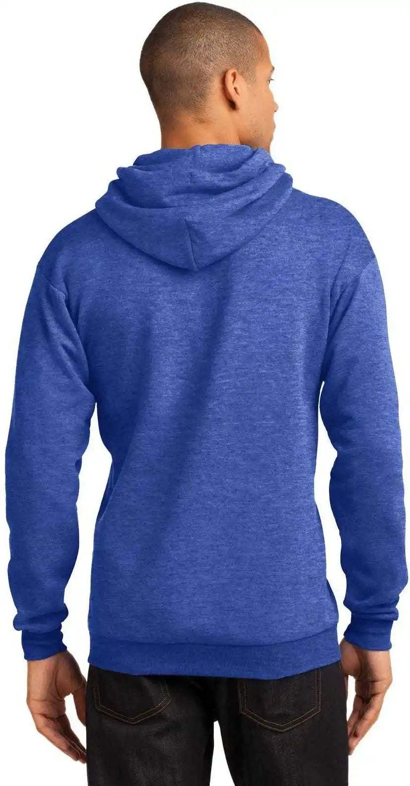 Port & Company Pc78h Core Fleece Pullover Hooded Sweatshirt Heather Royal