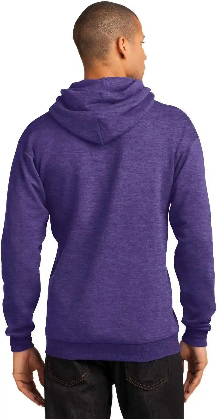 Port &amp; Company Pc78h Core Fleece Pullover Hooded Sweatshirt Heather Purple