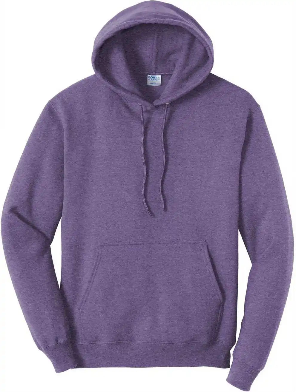 Port &amp; Company Pc78h Core Fleece Pullover Hooded Sweatshirt Heather Purple