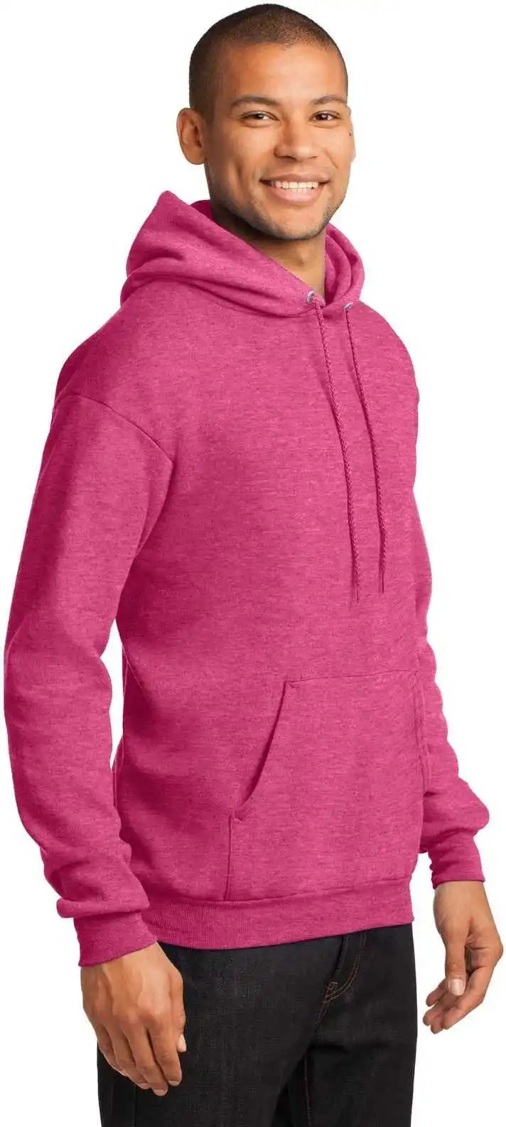 Port &amp; Company Pc78h Core Fleece Pullover Hooded Sweatshirt Heather Sangria