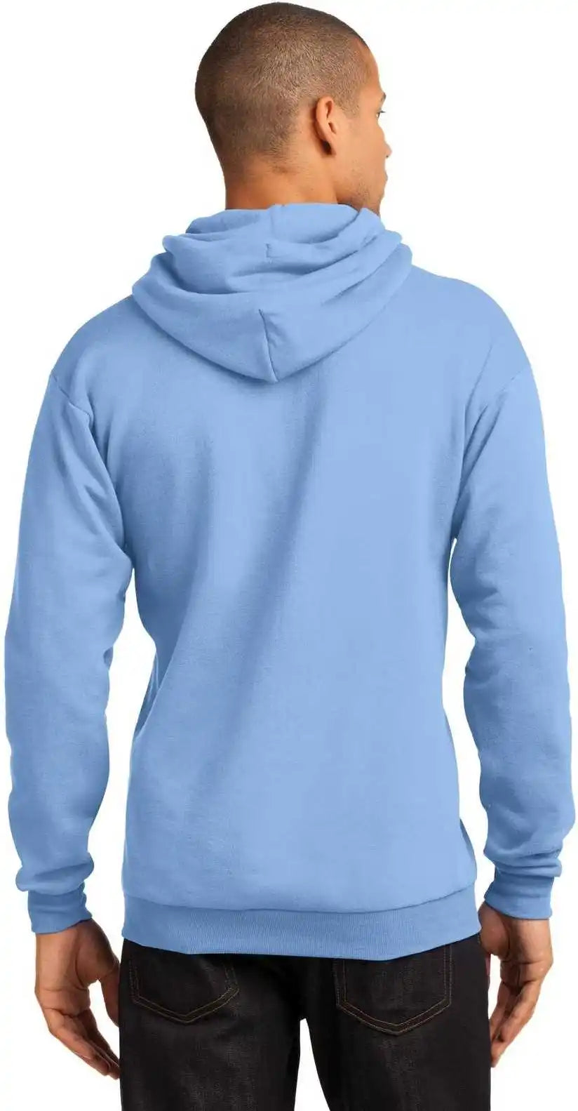 Port &amp; Company Pc78h Core Fleece Pullover Hooded Sweatshirt Light Blue