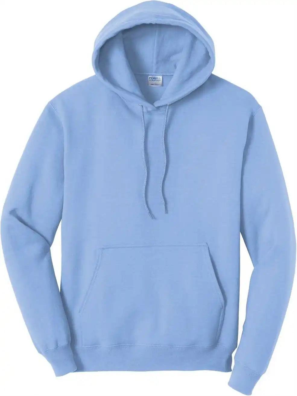 Port &amp; Company Pc78h Core Fleece Pullover Hooded Sweatshirt Light Blue