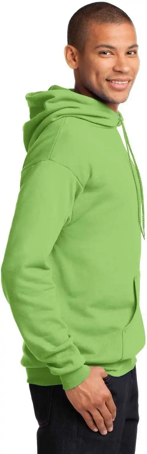 Port &amp; Company Pc78h Core Fleece Pullover Hooded Sweatshirt Lime