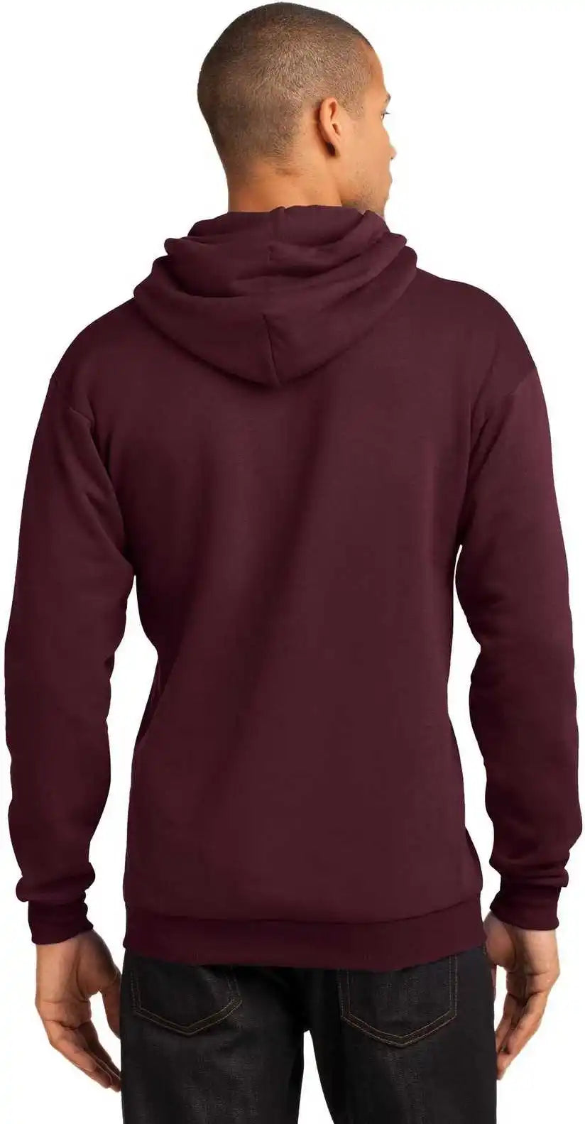 Port & Company Pc78h Core Fleece Pullover Hooded Sweatshirt Maroon