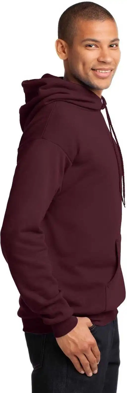 Port &amp; Company Pc78h Core Fleece Pullover Hooded Sweatshirt Maroon