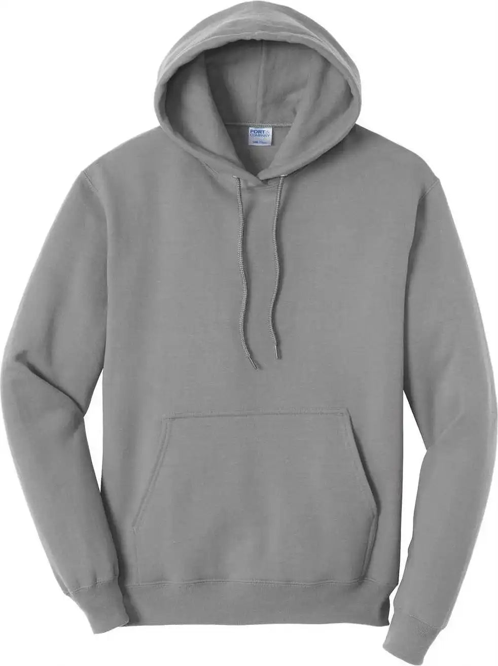 Port &amp; Company Pc78h Core Fleece Pullover Hooded Sweatshirt Medium Gray
