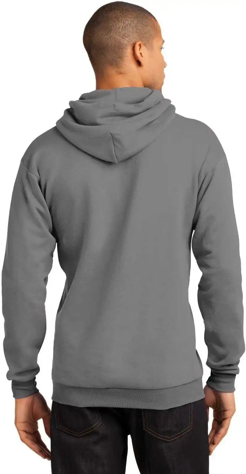 Port &amp; Company Pc78h Core Fleece Pullover Hooded Sweatshirt Medium Gray