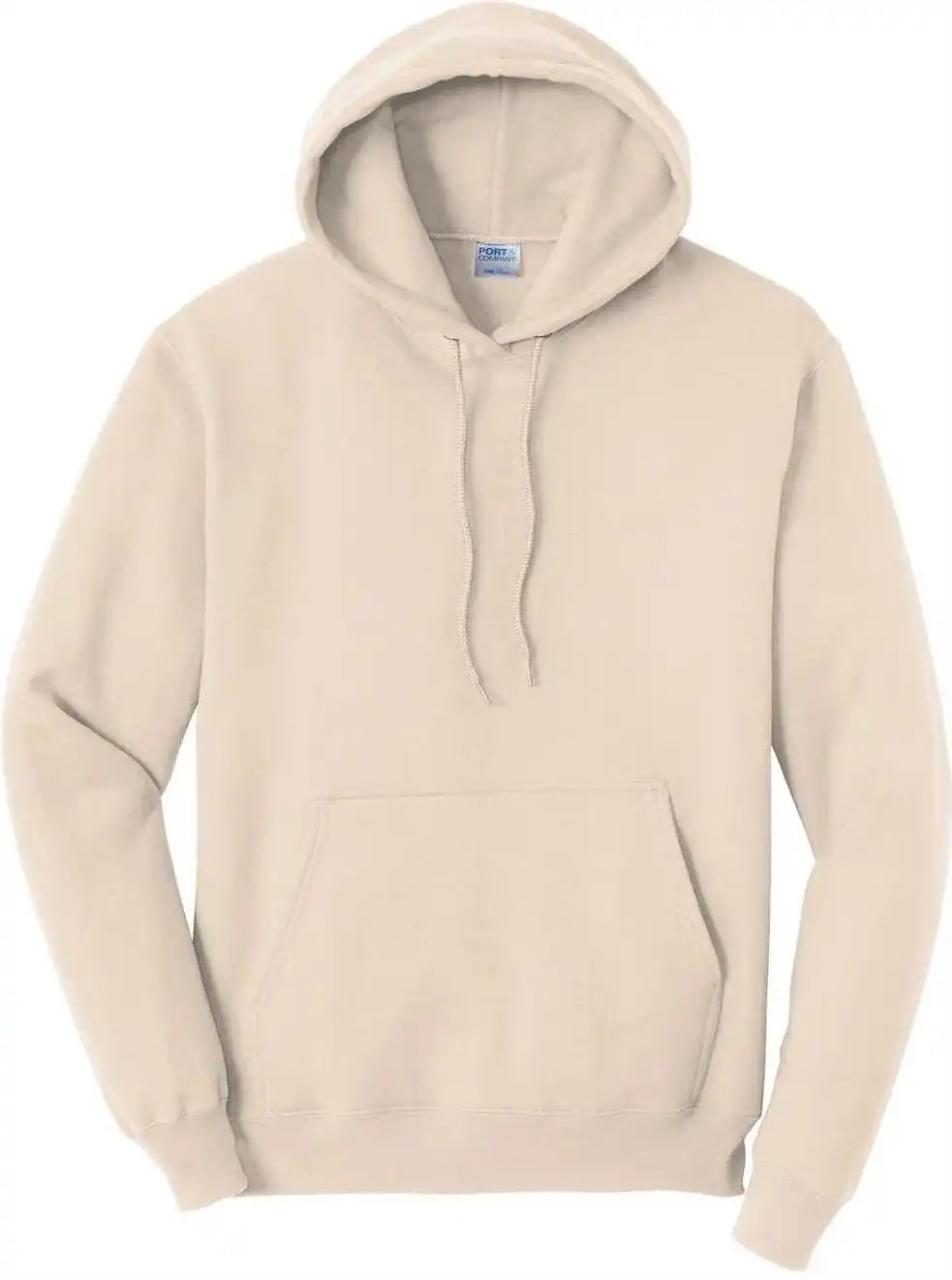 Port &amp; Company Pc78h Core Fleece Pullover Hooded Sweatshirt Natural