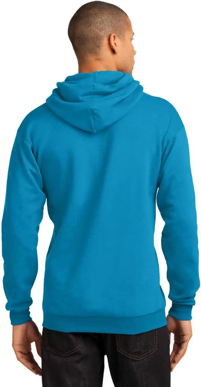 Port & Company Pc78h Core Fleece Pullover Hooded Sweatshirt - Neon Blue