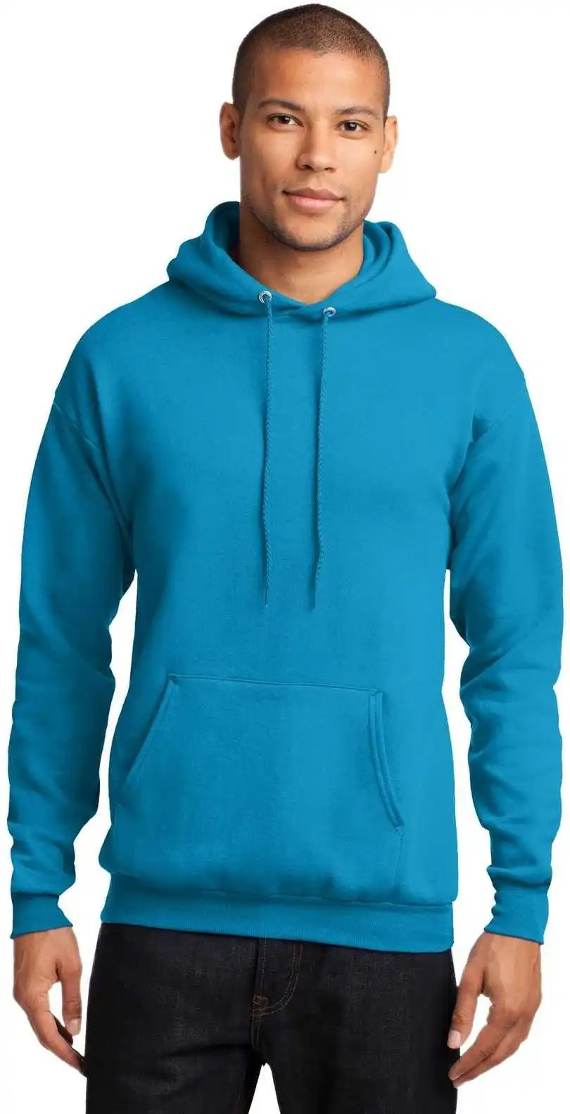 Port & Company Pc78h Core Fleece Pullover Hooded Sweatshirt - Neon Blue