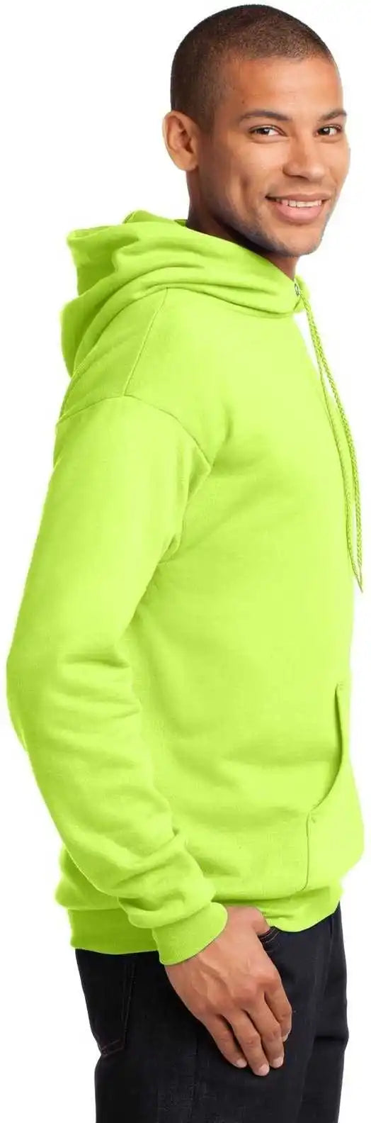 Port &amp; Company Pc78h Core Fleece Pullover Hooded Sweatshirt Neon Yellow