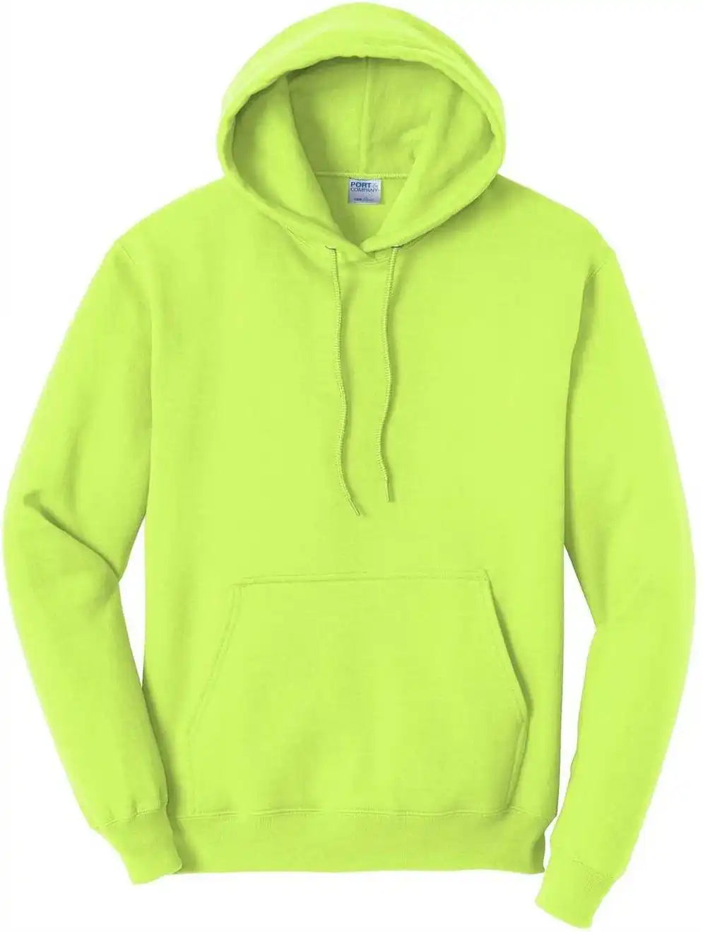 Port &amp; Company Pc78h Core Fleece Pullover Hooded Sweatshirt Neon Yellow