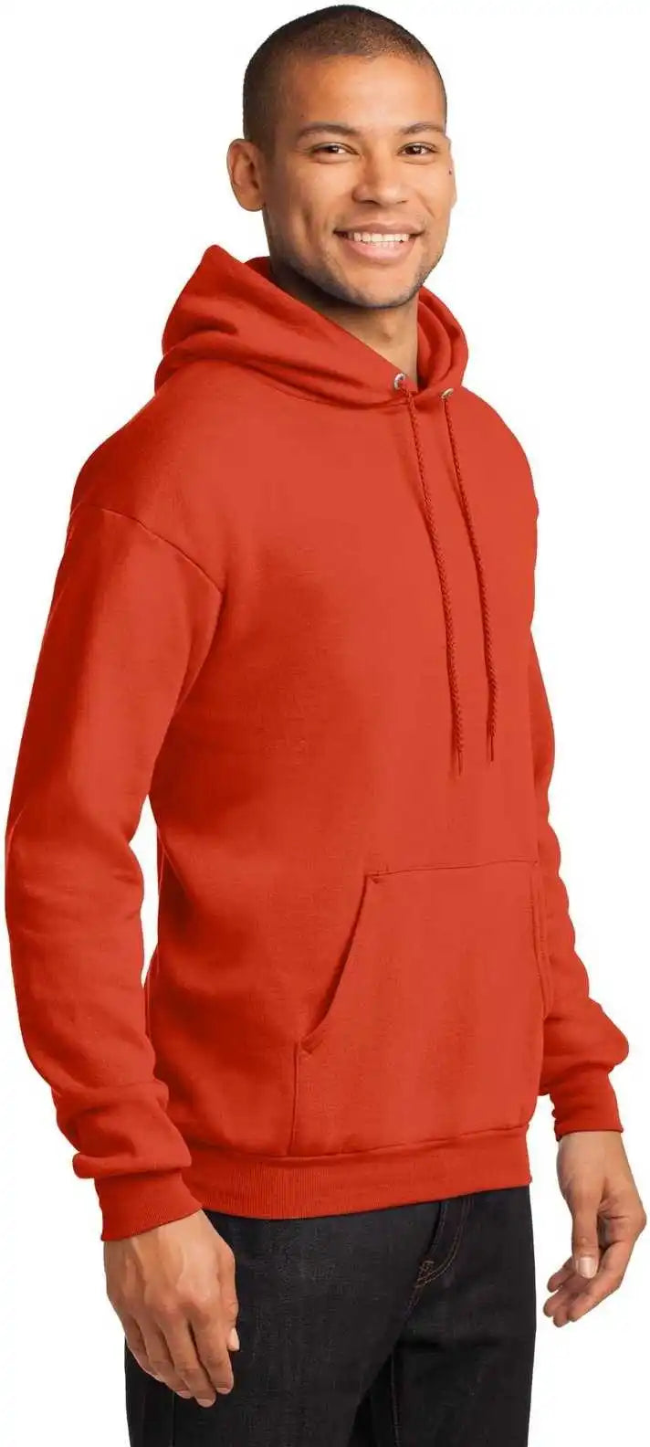 Port &amp; Company Pc78h Core Fleece Pullover Hooded Sweatshirt Orange