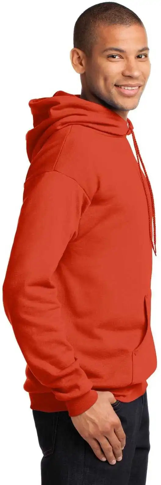 Port &amp; Company Pc78h Core Fleece Pullover Hooded Sweatshirt Orange