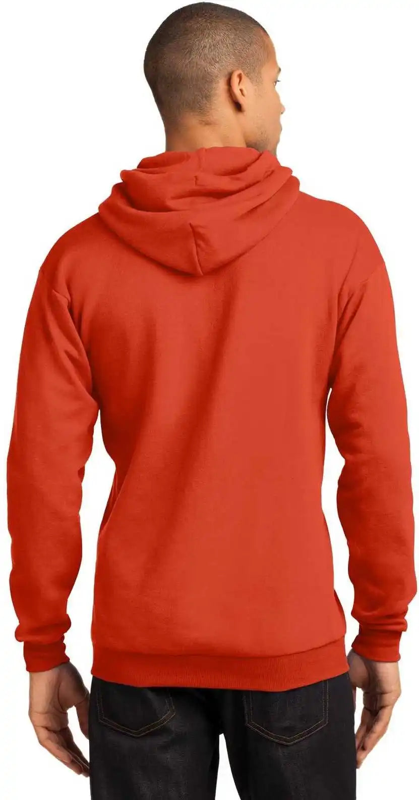 Port &amp; Company Pc78h Core Fleece Pullover Hooded Sweatshirt Orange