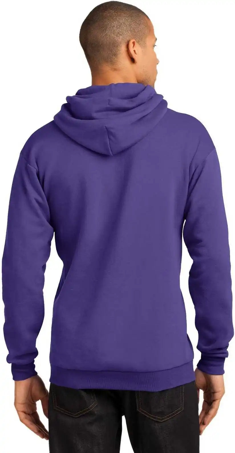 Port & Company Pc78h Core Fleece Pullover Hooded Sweatshirt Purple