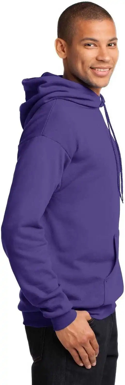 Port &amp; Company Pc78h Core Fleece Pullover Hooded Sweatshirt Purple