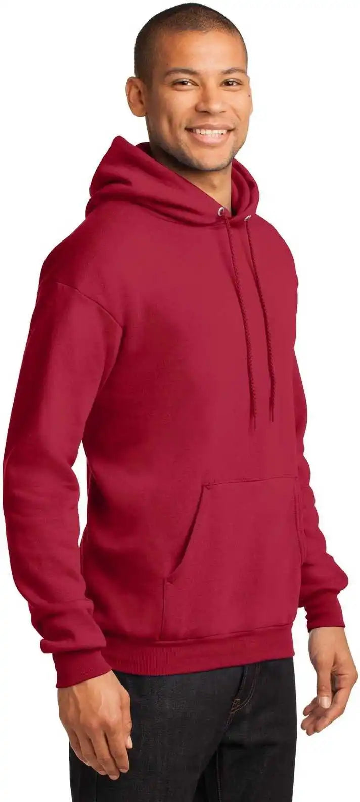 Port &amp; Company Pc78h Core Fleece Pullover Hooded Sweatshirt Red
