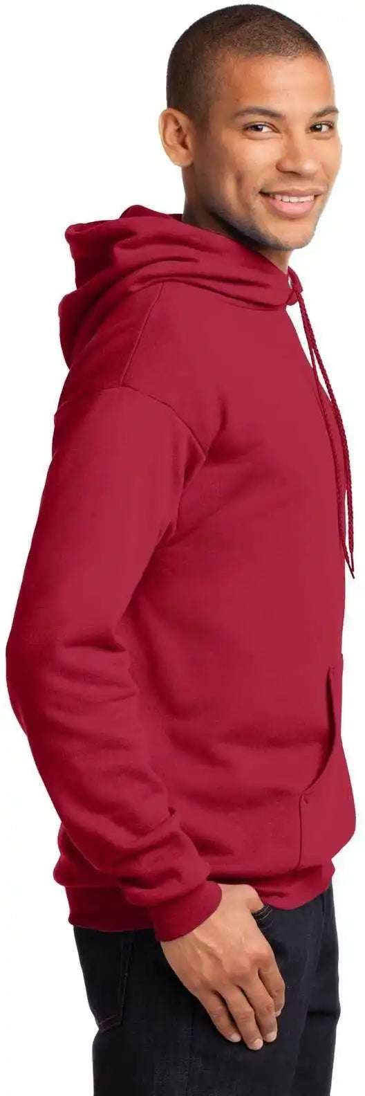 Port &amp; Company Pc78h Core Fleece Pullover Hooded Sweatshirt Red